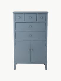 Cassettiera in legno Allison, Pannello di fibra a media densità (MDF), legno di abete, Grigio-blu, Larg. 58 x Alt. 96 cm