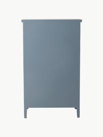 Cassettiera in legno Allison, Pannello di fibra a media densità (MDF), legno di abete, Grigio-blu, Larg. 58 x Alt. 96 cm