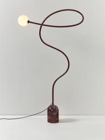 Lampadaire avec pied en marbre Alina, Lie de vin, marbré, haut. 147 cm