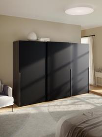 Modularer Schwebetürenschrank Leon, 300 cm Breite, mehrere Varianten, Korpus: Spanplatte, melaminbeschi, Schwarz, Basic Interior, B 300 x H 200 cm