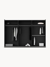 Modularer Schwebetürenschrank Leon, 300 cm Breite, mehrere Varianten, Korpus: Spanplatte, melaminbeschi, Schwarz, Basic Interior, B 300 x H 200 cm