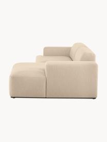 Ecksofa Melva (3-Sitzer), Bezug: 100% Polyester Der hochwe, Gestell: Massives Kiefernholz, Spa, Füße: Kunststoff Dieses Produkt, Webstoff Beige, B 239 x T 143 cm, Eckteil rechts