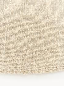 Tapis rond en coton tissé main Lora, Beige clair, Ø 120 cm (taille S)