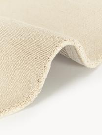 Tapis rond en coton tissé main Lora, Beige clair, Ø 120 cm (taille S)