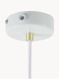 Kleine marmeren hanglamp Siv, Lampenkap: marmer, Wit, gemarmerd, Ø 6 x H 10 cm