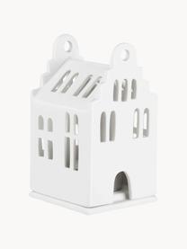 Świecznik domek z porcelany Living, Porcelana, Biały, S 7 x W 11 cm