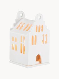 Portavela de porcelana Living, 11 cm, Porcelana, Blanco, An 7 x Al 11 cm