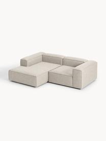 Modulares Ecksofa Lennon aus Leinen-Mix, Bezug: 50 % Viskose, 25 % Leinen, Gestell: Fichtenholz, Sperrholz, m, Füße: Kunststoff Dieses Produkt, Leinen-Mix Grau, B 238 x T 180 cm, Eckteil links