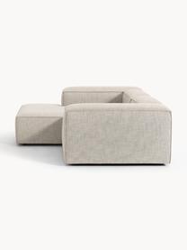 Modulares Ecksofa Lennon aus Leinen-Mix, Bezug: 50 % Viskose, 25 % Leinen, Gestell: Fichtenholz, Sperrholz, m, Leinen-Mix Grau, B 238 x T 180 cm, Eckteil links