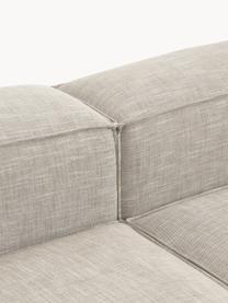 Modulares Ecksofa Lennon aus Leinen-Mix, Bezug: 50 % Viskose, 25 % Leinen, Gestell: Fichtenholz, Sperrholz, m, Leinen-Mix Grau, B 238 x T 180 cm, Eckteil links