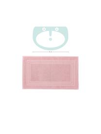 Tappeto bagno in tinta unita Gentle, Cotone, Rosa, Larg. 50 x Lung. 80 cm