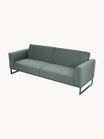 Sofa rozkładana Josephine (3-osobowa), Tapicerka: 100% poliester Dzięki tka, Stelaż: lite drewno sosnowe, skle, Nogi: metal, Petrol tkanina, S 238 x G 85 cm