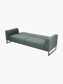 Sofá cama Josephine (3 plazas), Tapizado: 100% poliéster Alta resis, Estructura: madera de pino maciza y m, Patas: metal Este producto está , Tejido azul petróleo, An 238 x F 85 cm