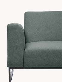 Schlafsofa Josephine (3-Sitzer), Bezug: 100% Polyester Der hochwe, Gestell: Massives Kiefernholz und , Füße: Metall, Webstoff Petrol, B 238 x T 85 cm