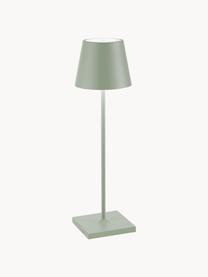 Prenosná stolová LED lampa Poldina, Šalviová, matná, Ø 11 x V 38 cm