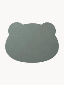 Leder-Tischset Frog, Kunstleder, Gummi, Salbeigrün, B 38 x L 28 cm