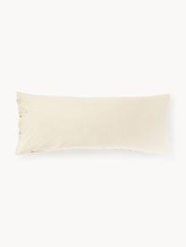 Funda de almohada de algodón Chase, Blanco Off White, gris oscuro, An 45 x L 110 cm