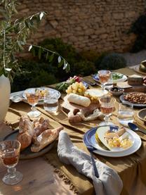 Assiettes à dessert avec bord doré Rosie, 2 pièces, Porcelaine, Blanc, bleu, Ø 21 x haut. 2 cm