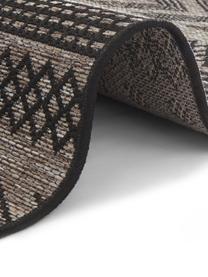 In- & outdoor vloerkleed Sidon met grafisch patroon, 100% polypropyleen, Beige, zwart, B 200 x L 290 cm (maat L)