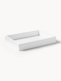 Plateau haute brillance Hayley, Blanc, larg. 33 x prof. 24 cm