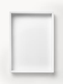 Hoogglans dienblad Hayley, Tafelblad: gelakt MDF, Onderzijde: fluwelen hoes, Wit, B 33 x D 24 cm