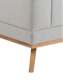 Divano angolare in tessuto grigio chiaro Norwich, Rivestimento: poliestere, Piedini: legno di faggio, vernicia, Tessuto grigio chiaro, Larg. 233 x Prof. 148 cm