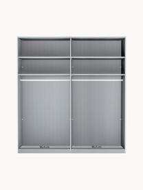 Schwebetürenschrank Monaco, 2-türig, Korpus: Holzwerkstoff, foliert, Leisten: Metall, beschichtet, Holz, B 197 x H 217 cm