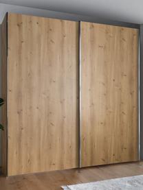 Schwebetürenschrank Monaco, 2-türig, Korpus: Holzwerkstoff, foliert, Leisten: Metall, beschichtet, Holz, B 197 x H 217 cm