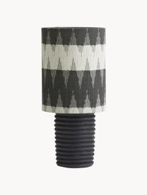 Kleine Tischlampe Aine, Lampenschirm: Stoff, Lampenfuß: Metall, beschichtet, Schwarz, Weiß, Ø 16 x H 35 cm