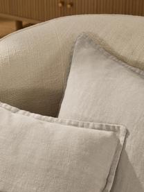 Housse de coussin pur lin beige Lanya, 100 % pur lin, Beige, larg. 40 x long. 40 cm