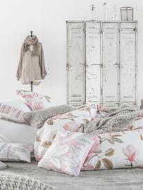 Housse de couette en coton Magnolia, Blanc, rose, vert, larg. 240 x long. 220 cm