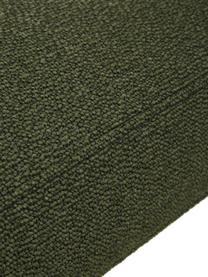 Fauteuil scandi Becky, Tissu vert foncé, bois de chêne, larg. 73 x haut. 71 cm