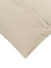 Copricuscino ricamato color taupe Snowflake, 100% cotone, Beige, bianco crema, Larg. 45 x Lung. 45 cm