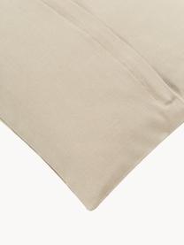 Housse de coussin 45x45 brodée Snowflake, 100 % coton, Beige, blanc crème, larg. 45 x long. 45 cm