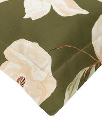 Taies d'oreiller en satin de coton bio Aimee par Candice Gray, 2 pièces, Vert, beige, larg. 65 x long. 65 cm