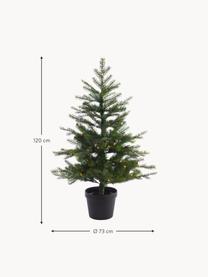 Albero di Natale artificiale a LED Grandis, alt. 120 cm, Plastica, Verde scuro, Ø 73 x Alt. 120 cm