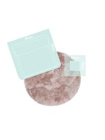 Glänzender Hochflor-Teppich Lea in Rosa, rund, 50% Polyester, 50% Polypropylen, Rosa, Ø 200 cm (Größe L)