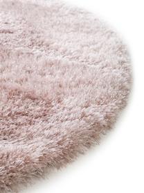 Glänzender Hochflor-Teppich Lea in Rosa, rund, 50% Polyester, 50% Polypropylen, Rosa, Ø 200 cm (Größe L)