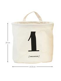 Aufbewahrungskörbe 1-2-3-4, 4er-Set, Baumwolle, Polyester, Kunstseide, Gebrochenes Weiß, Schwarz, Ø 20 x H 20 cm