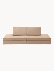 Modulares Kinder-Spielsofa Mila aus Samt, handgefertigt, Bezug: Samt (100 % Polyester) De, Samt Beige, B 168 x T 84 cm