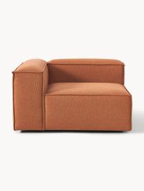 Hoekmodule Lennon, Bekleding: 100% polyester De slijtva, Frame: massief grenenhout, multi, Poten: kunststof Dit product is , Geweven stof terracotta, B 119 x D 119 cm, hoekdeel links