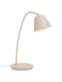 Schreibtischlampe Fleur in Beige, Lampenschirm: Metall, beschichtet, Dekor: Metall, Beige, 20 x 49 cm