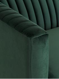Samt-Sofa Dante (2-Sitzer) mit Holz-Füßen, Bezug: Polyestersamt, Gestell: Kautschukbaumholz, klarla, Samt Grün, B 174 x T 87 cm