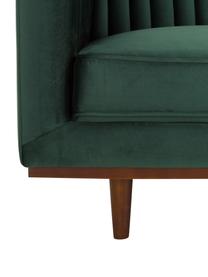 Sofá de terciopelo Dante (2 plazas), Tapizado: terciopelo de poliéster, Estructura: madera de caucho lacada, Terciopelo verde, An 174 x F 87 cm