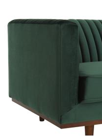 Samt-Sofa Dante (2-Sitzer) mit Holz-Füßen, Bezug: Polyestersamt, Gestell: Kautschukbaumholz, klarla, Samt Grün, B 174 x T 87 cm