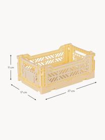 Caisson de rangement pliable Mini, larg. 27 cm, Plastique, Jaune pâle, larg. 27 x prof. 17 cm