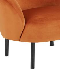 Samt-Cocktailsessel Freja, Bezug: Samt (Polyester) 30.000 S, Samt Orange, B 65 x T 72 cm