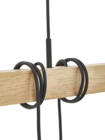 Hanglamp Townshend, Zwart, houtkleurig, 100 x 110 cm