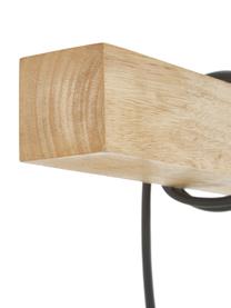 Hanglamp Townshend, Zwart, houtkleurig, 100 x 110 cm