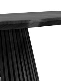 Table ronde bois massif scandi Jeanette, Bois, enduit, Noir, larg. 120 x haut. 78 cm